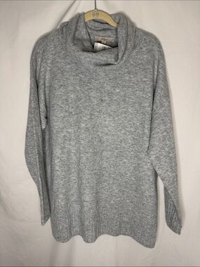 LOFT Light Gray Cowl Neck Pullover Sweater